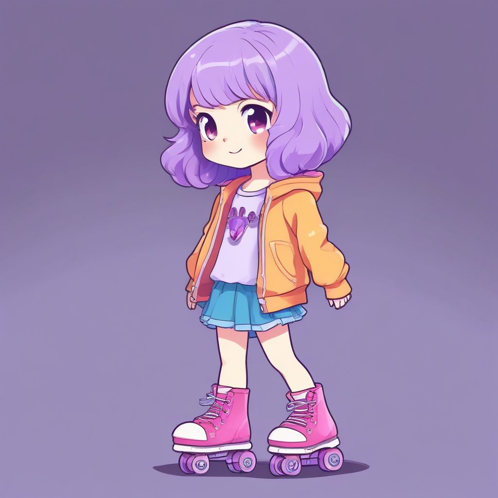 🛹复古轮滑少女！Q版辣妹动态姿势AI绘画提示词大公开