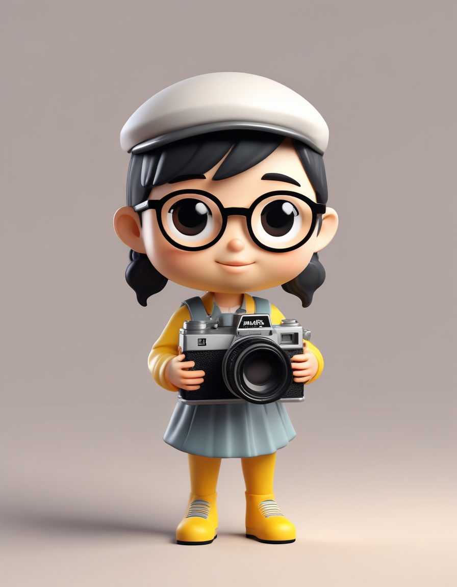 📸复古拍立得！手持相机的Q版Chibi摄影师，高细节C4D教程