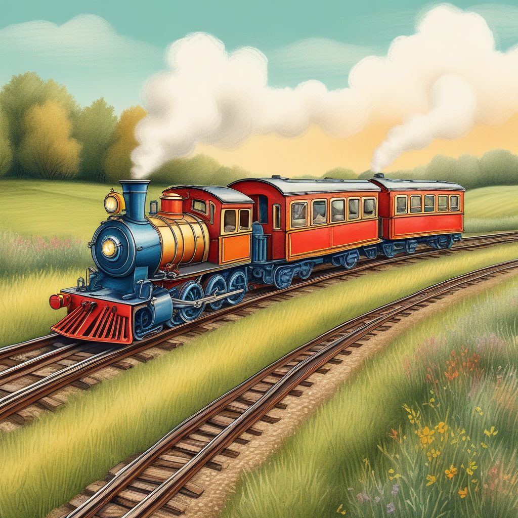 🚂复古童话！治愈系背景：穿越田野的迷你小火车