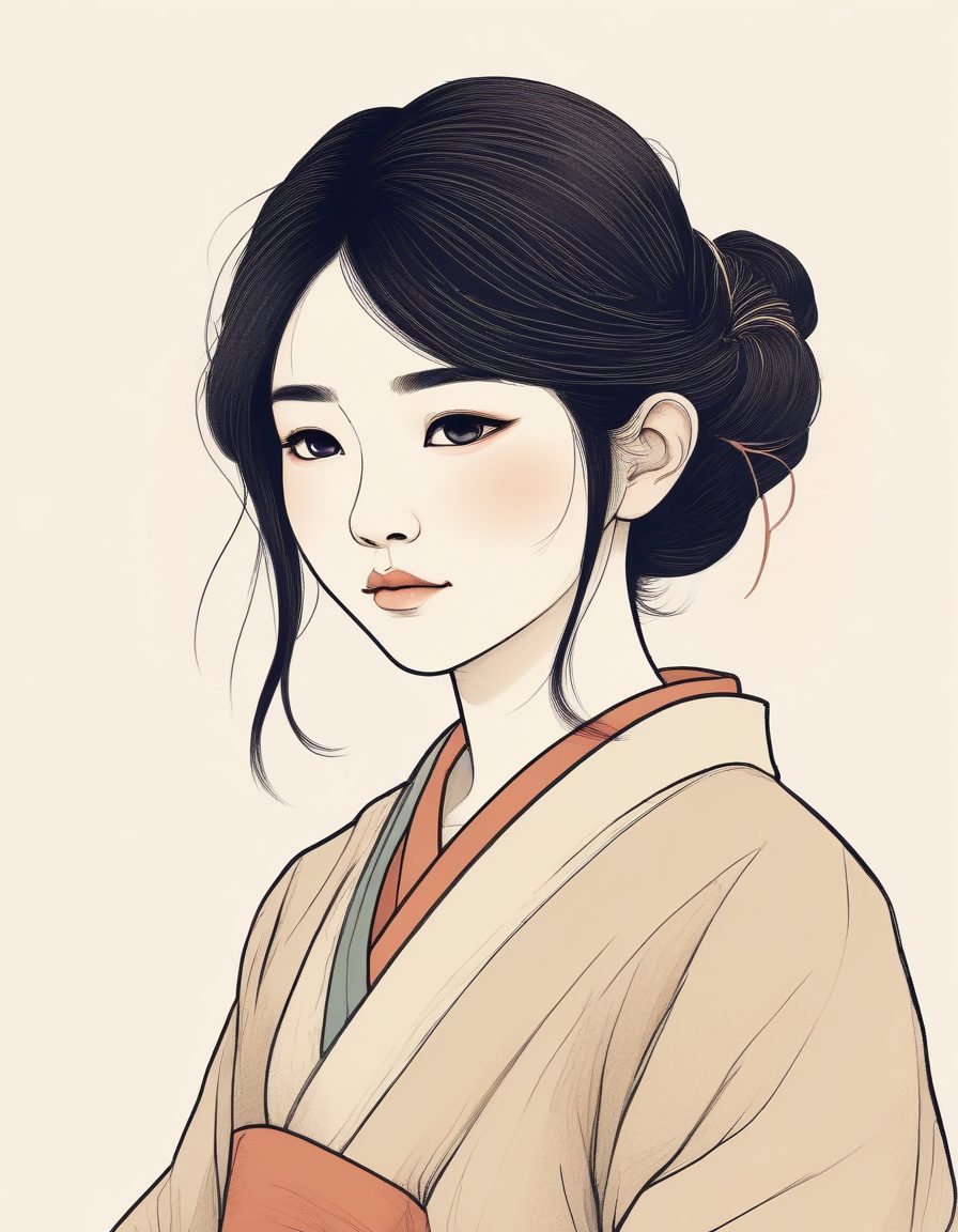 复古温柔：日系线稿插画头像，做旧纸张纹理，谁用谁文艺！