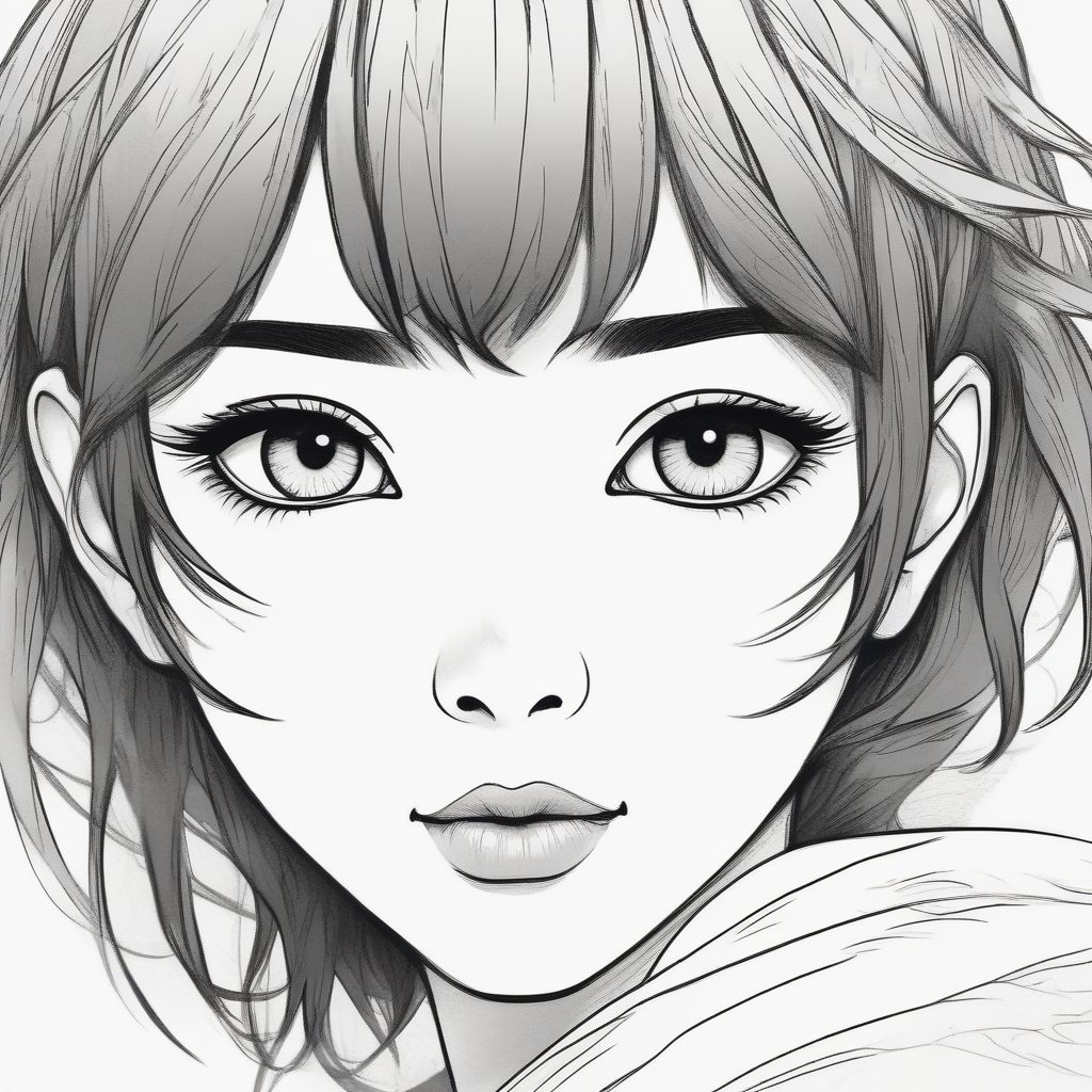 复古艺术感：手绘感日系头像，彩色铅笔颗粒，极简纯色背景