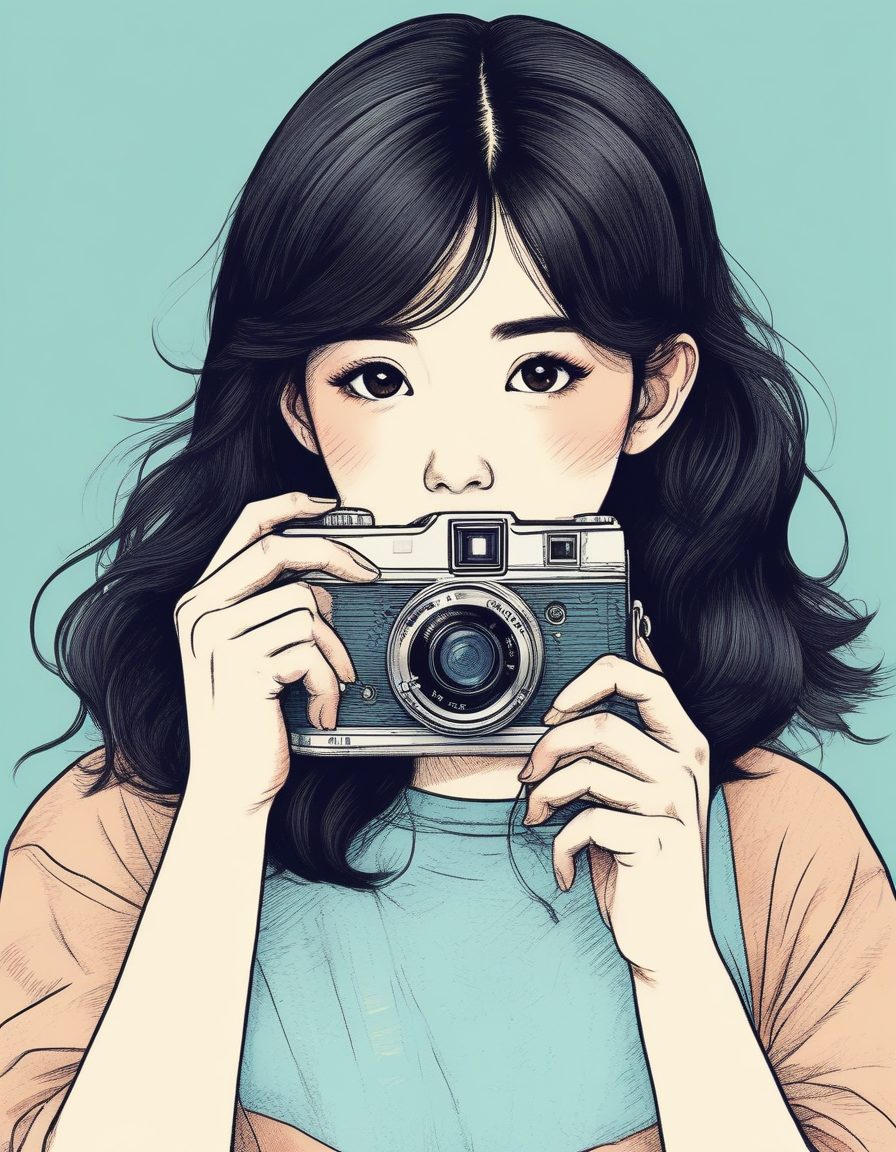 复古照相机女孩:温暖柔焦感日系线稿肖像AI生成教程