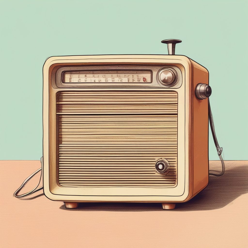 复古治愈：极简线条下的家用电器，温暖配色手绘风