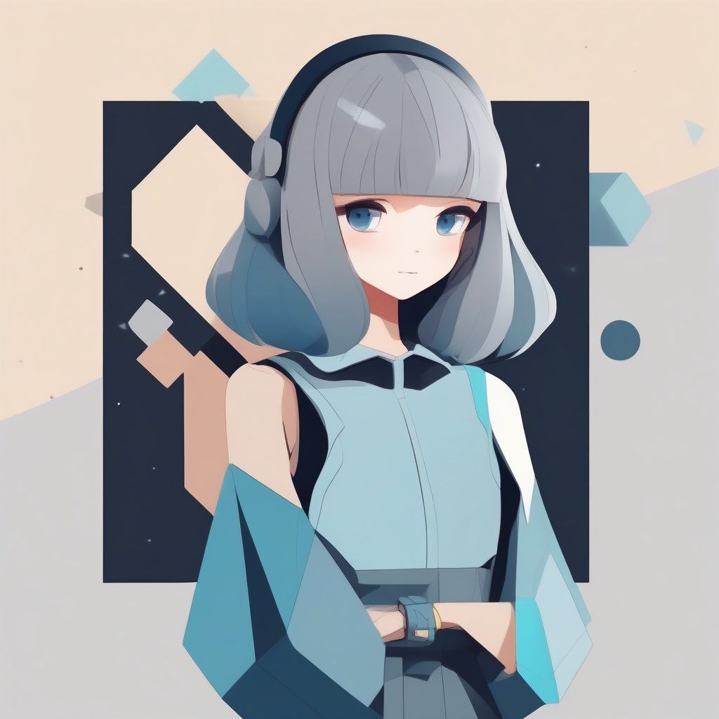 高级定制概念：极简抽象风Q版女孩全身设计图AI提示词优化指南