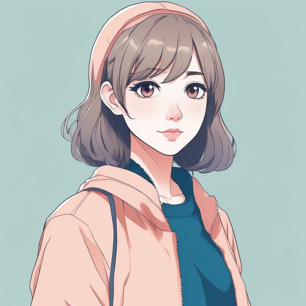 高级感拉满！动漫风低光影极简少女头像，冷白皮超显白