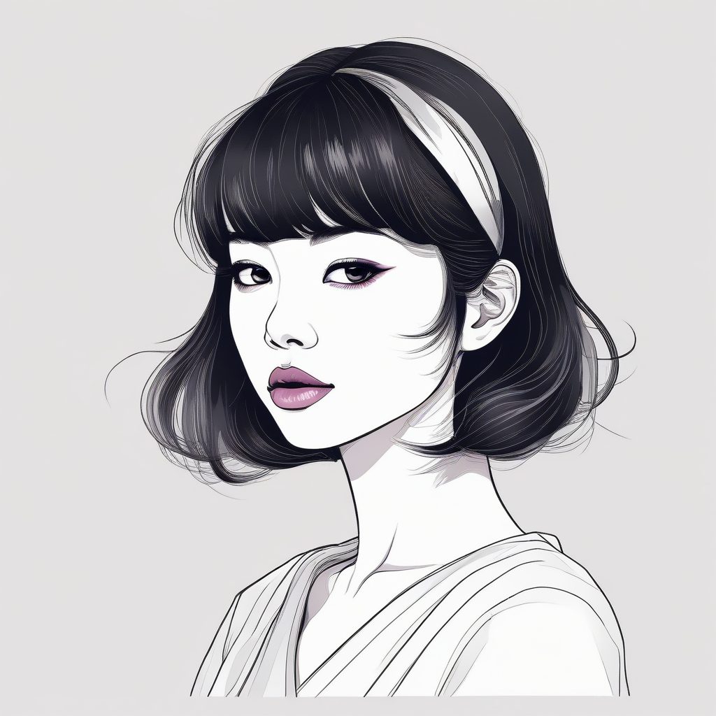 🖤高级黑白极简风：日系线条插画，用克制配色打造INS潮流感