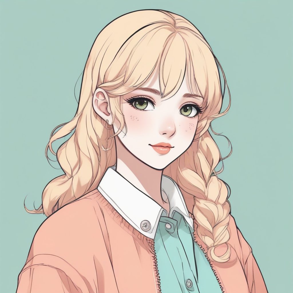 高冷感动漫肖像：极简线条+治愈系低饱和配色，做头像太绝了