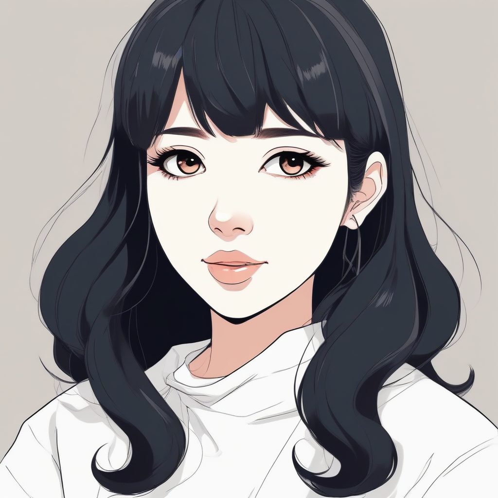 🖤高冷御姐风极简头像！深发色对比，低饱和度Cel Shading，质感无敌！