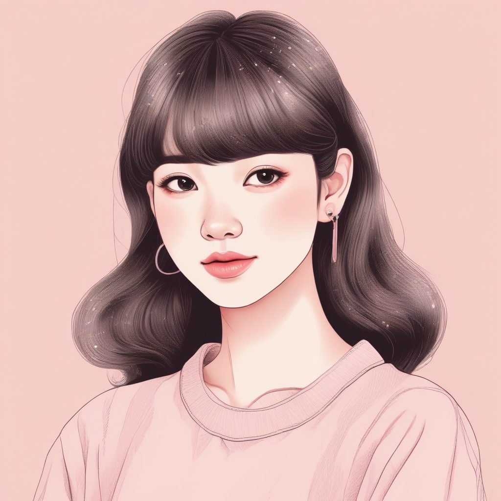 高甜度头像！粉蓝马卡龙配色，极简手绘，自带朦胧柔光感