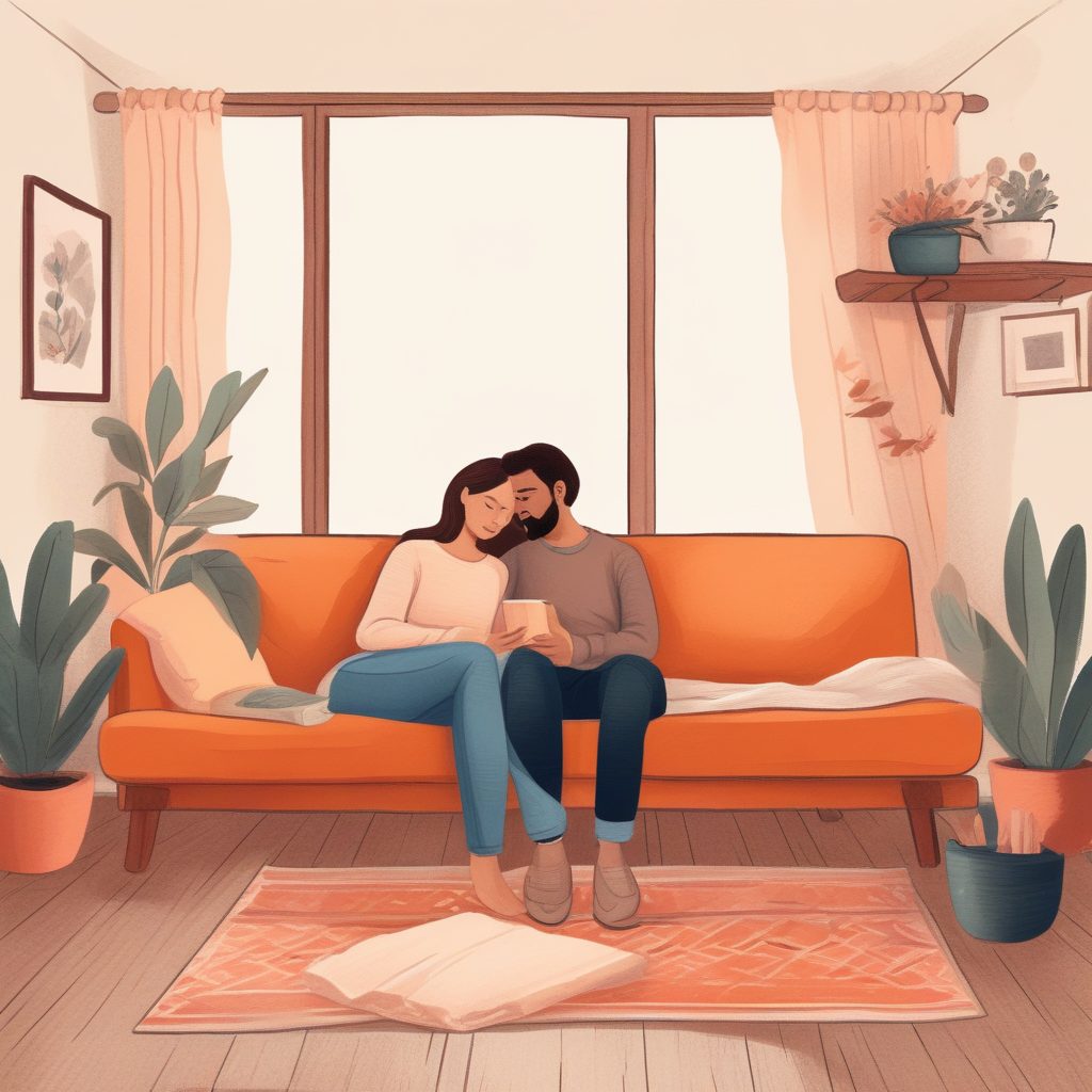 高甜预警！极简情侣日常手绘插画，温馨浪漫，朋友圈官宣必备