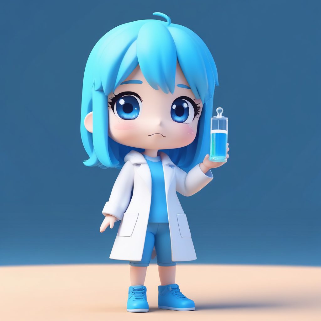 👩‍🔬高智商萌物！Q版女科学家全身像提示词 | C4D黏土美学