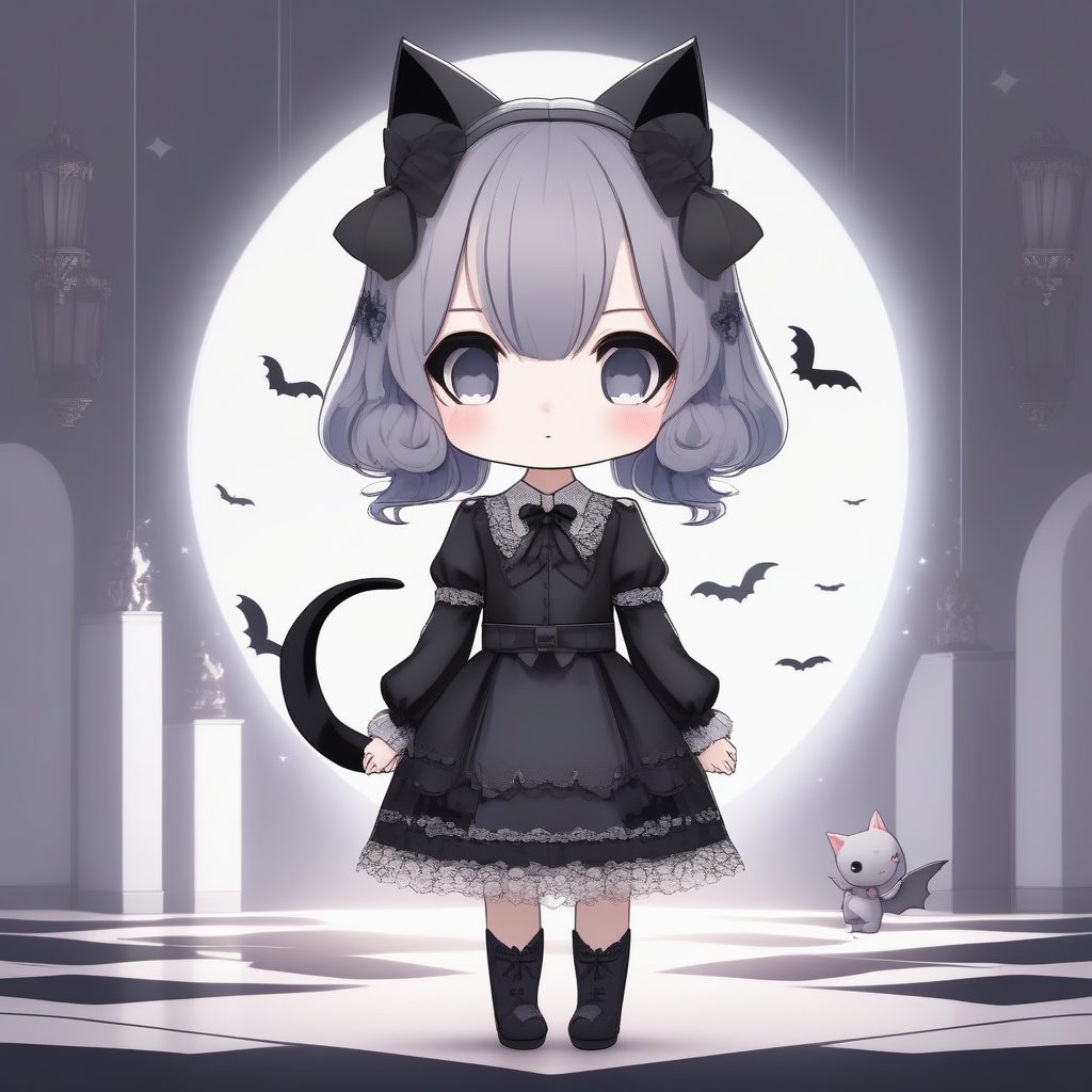 哥特式Q版萝莉提示词：如何在AI绘画中平衡黑暗与可爱（高细节8K）