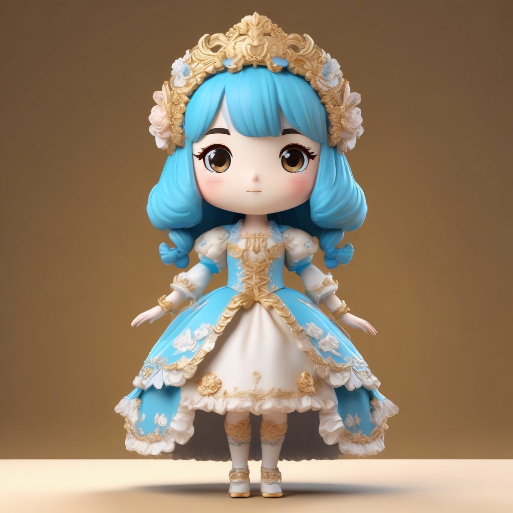 👑宫廷甜美风！巴洛克洛可可Q版穿搭，华丽浮雕黏土细节