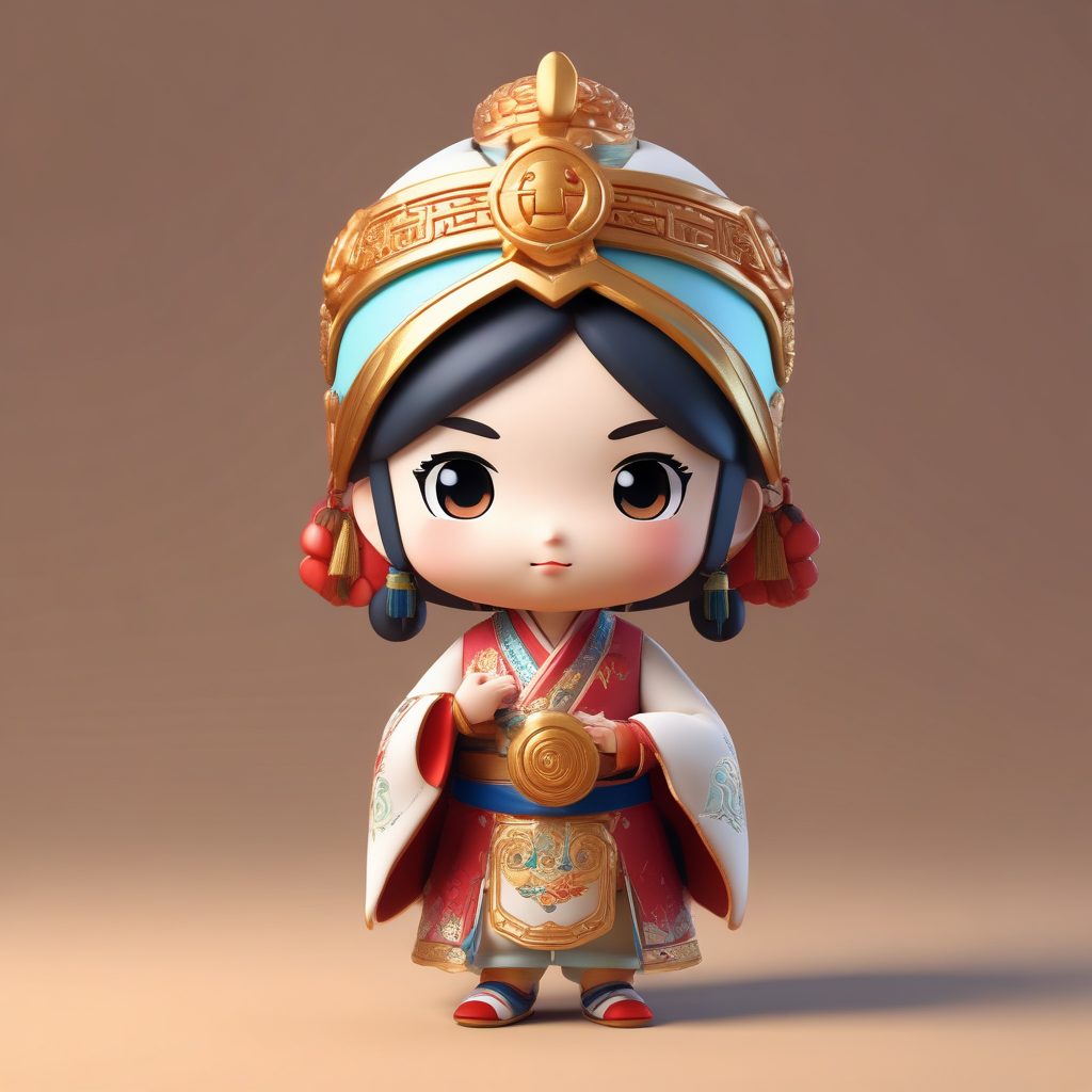 🔥古风Q版头像来袭！chibi盲盒设计，3D渲染的C4D粘土风格头像制作