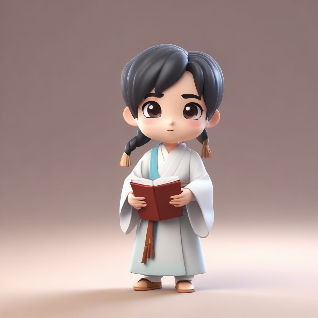 📚 国风盲盒新宠！超萌Q版古风书生头像，C4D黏土质感，适合做头像太绝了