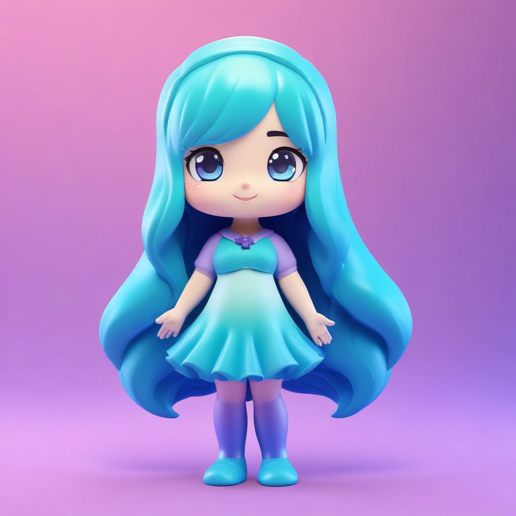 🧜‍♀️海洋人鱼主题！梦幻渐变色Q版手办，打造精致立体建模！