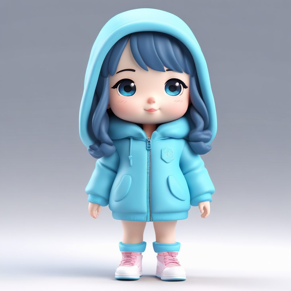 🇰🇷韩系穿搭爆款！C4D盲盒风Q版女孩，比心动作太吸睛！