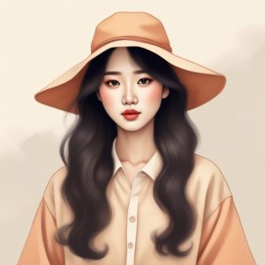 韩系时尚少女手绘头像🔥手账感满满，crayon style小可爱！