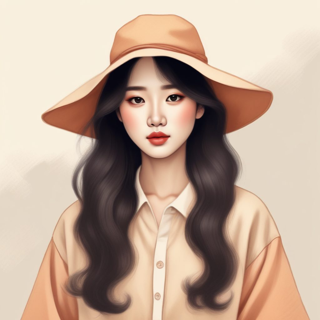 韩系时尚少女手绘头像🔥手账感满满，crayon style小可爱！