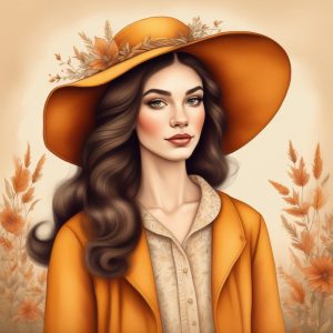 🌟Hand Drawn时尚人物头像：彩铅风故事书插画配色温暖✨