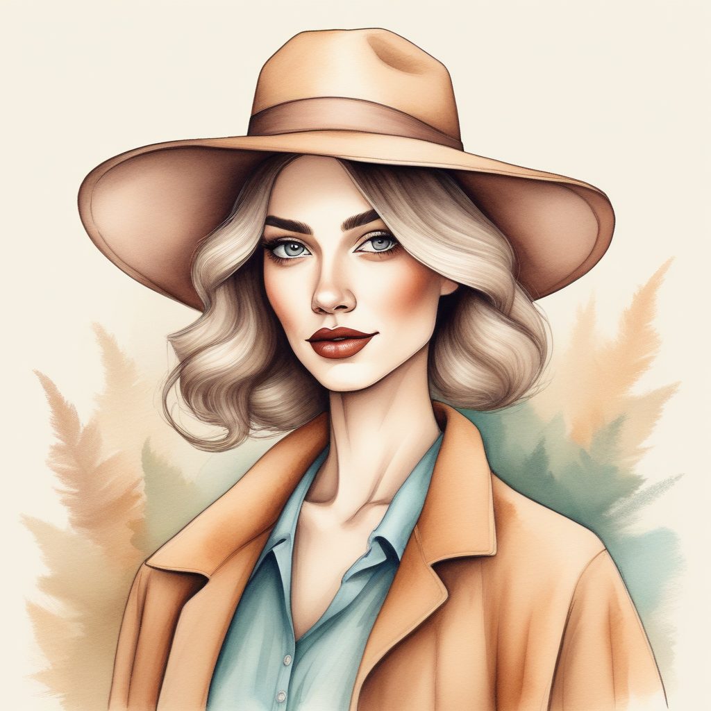 ✨Hand Drawn时尚人物头像 | 花卉纸感彩铅风格，温暖 tones！🌸