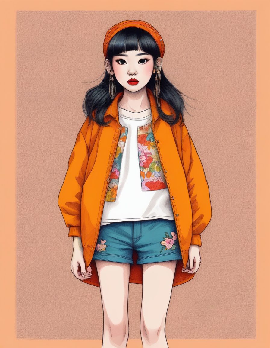 Harajuku原宿风:AI生成高饱和可爱日系厚底鞋少女肖像