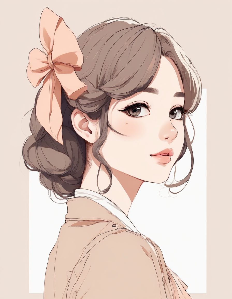 🎀蝴蝶结控看过来!精致少女配饰头像,极简高级感