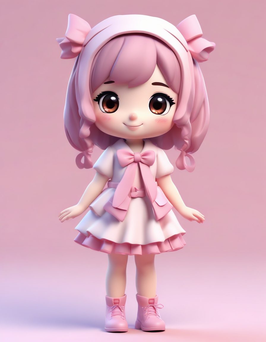 🎀蝴蝶结控！全套粉色蝴蝶结的Chibi手办，超甜爆款头像！