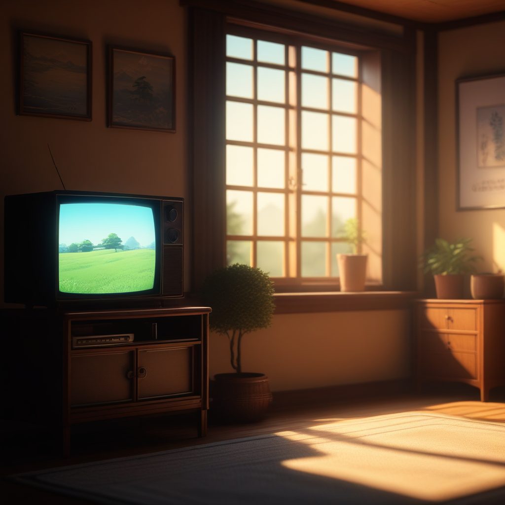 📺怀旧电视!吉卜力风复古房间,治愈系生活插画,做背景图绝佳!