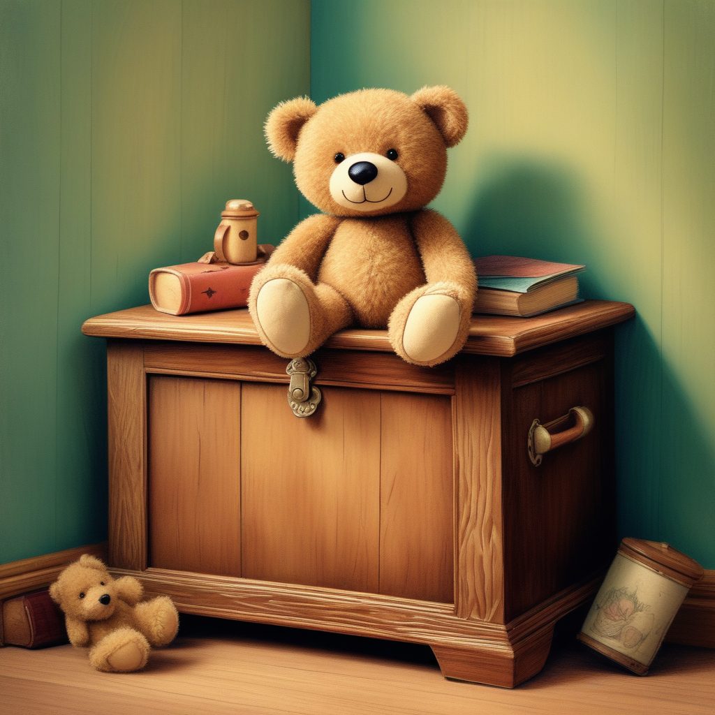 怀旧童趣:泰迪熊复古手绘插画,暖色系AI生成指南