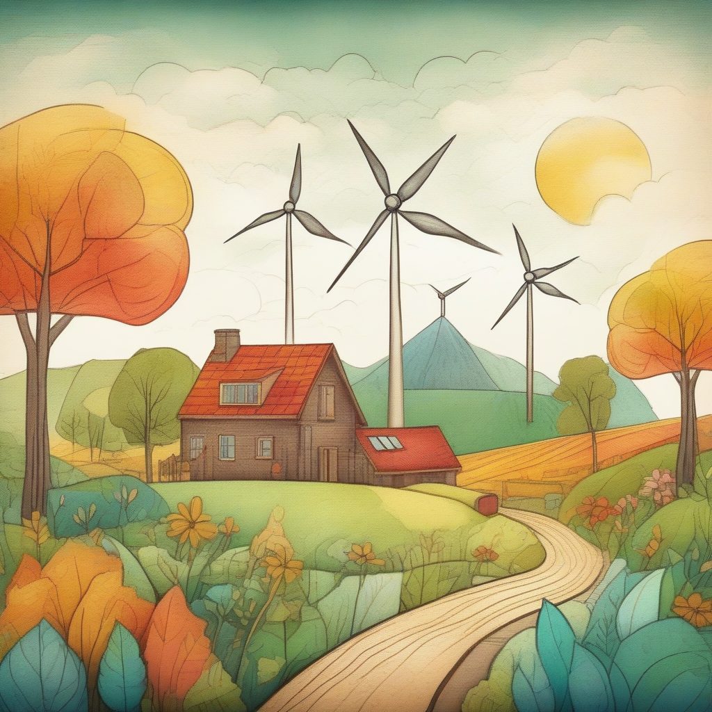 环保主题扁平插画:如何用AI生成带有纸张纹理的清新设计图