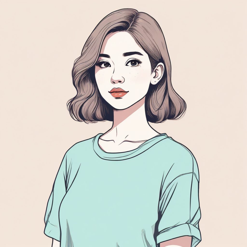 换头术必备：极简时尚少女半身像，自带磨皮滤镜的Cel Shading