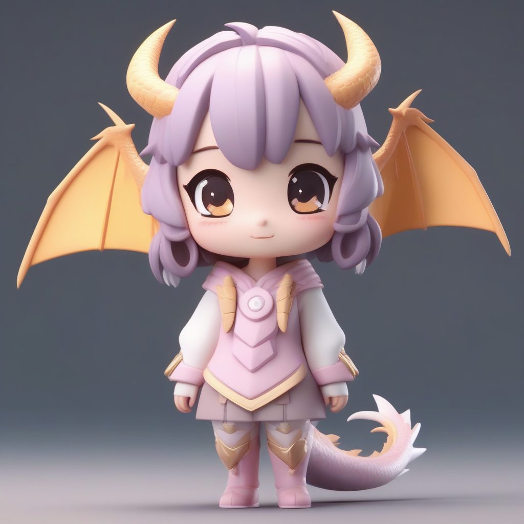 幻想风:二次元Q版小龙女3D手办图文生成技巧分享