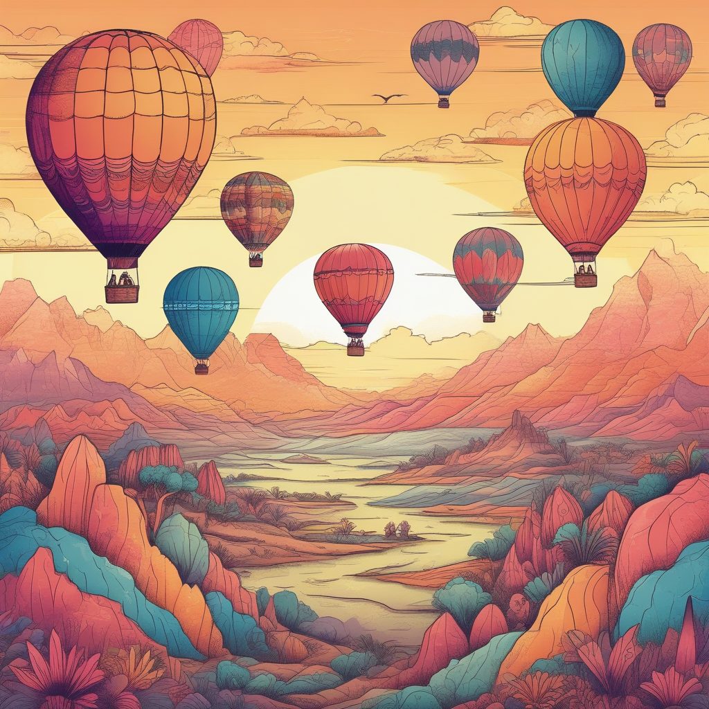 🚀环游世界！热气球冒险手绘插画，谁的童年梦想又被点燃了？