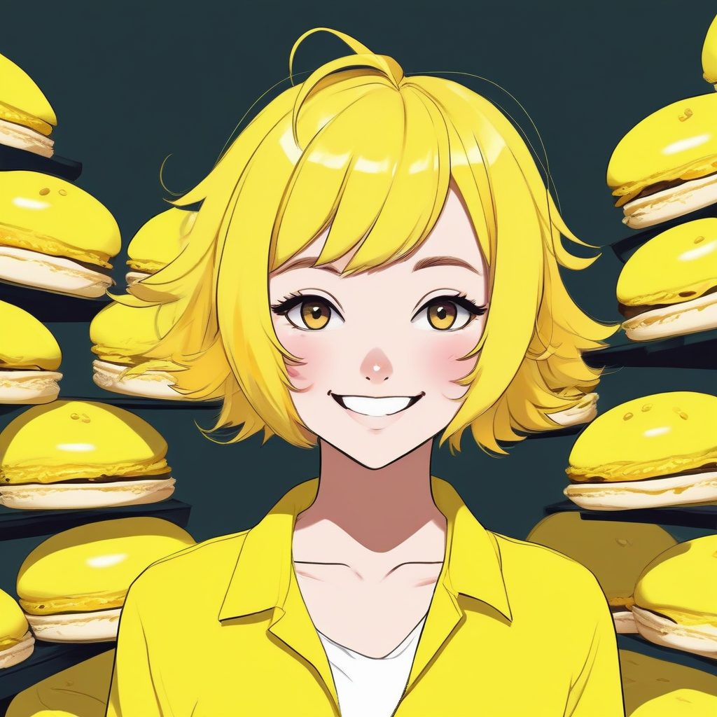 🍋 活力柠檬黄!元气少女极简风头像,快速出图神器!