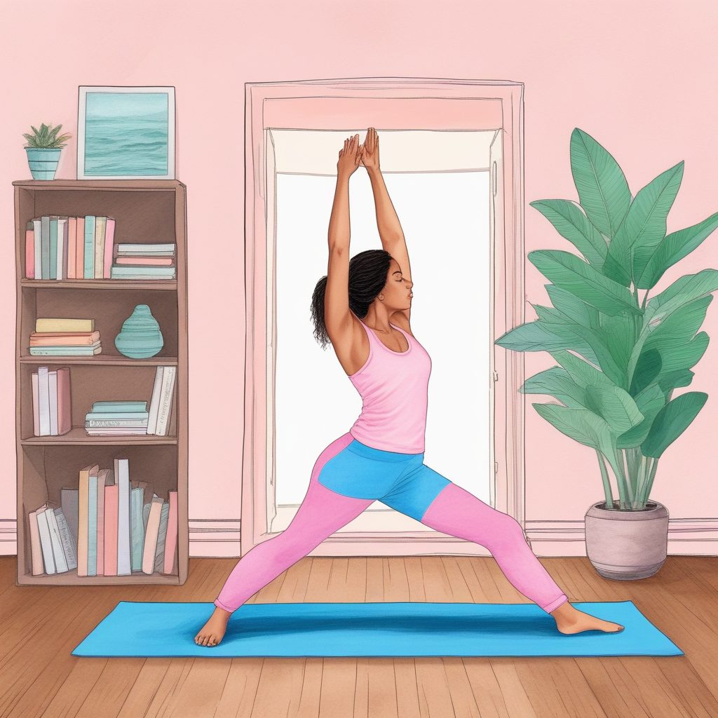 活力与软萌：极简运动风瑜伽女孩AI插画教程