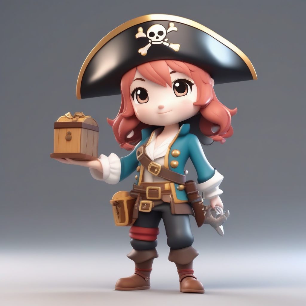 激发灵感：Q版海盗女孩3D盲盒手办渲染图高效生成攻略