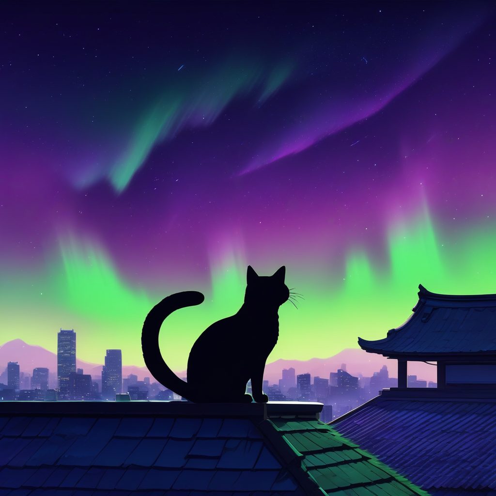 极光下的日式屋顶与剪影：新海诚夜景光影捕捉技巧