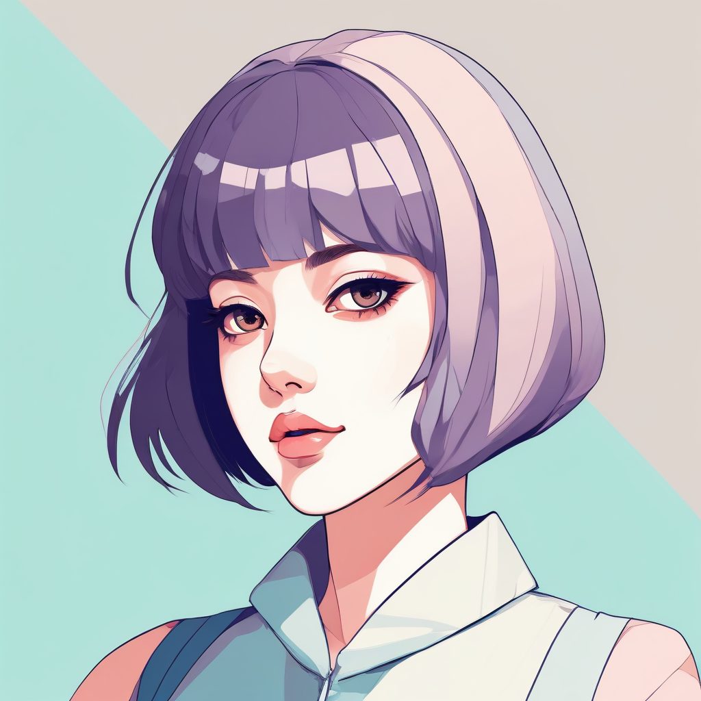 📐几何美学！先锋潮流日系少女肖像，概念设计感爆棚！