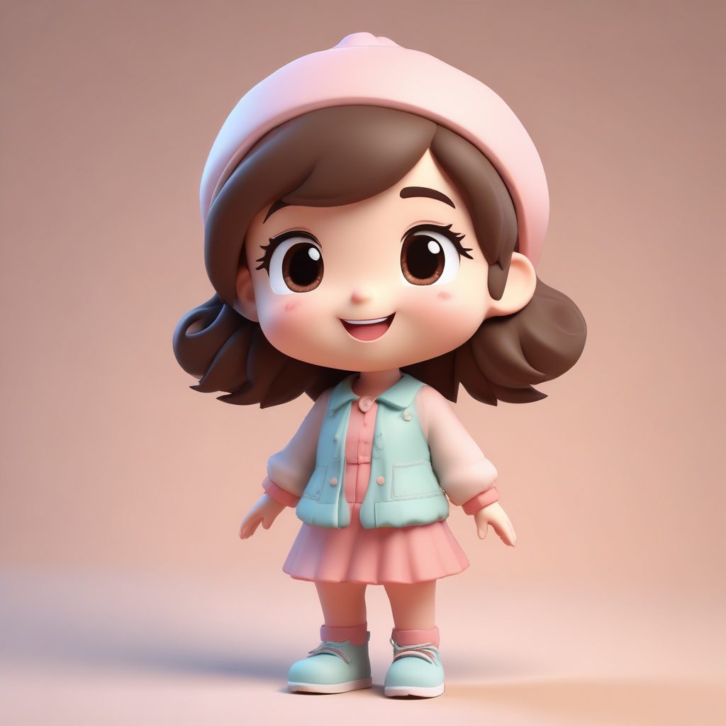 积极向上Q版：AI 绘画生成摔倒后依然充满希望的表情