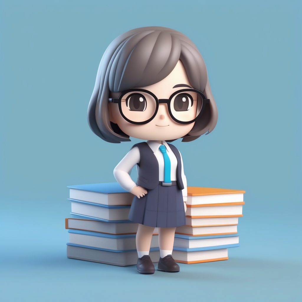 极简3D风!Q版动漫女教师人设生成:粘土建模与Octane渲染技巧