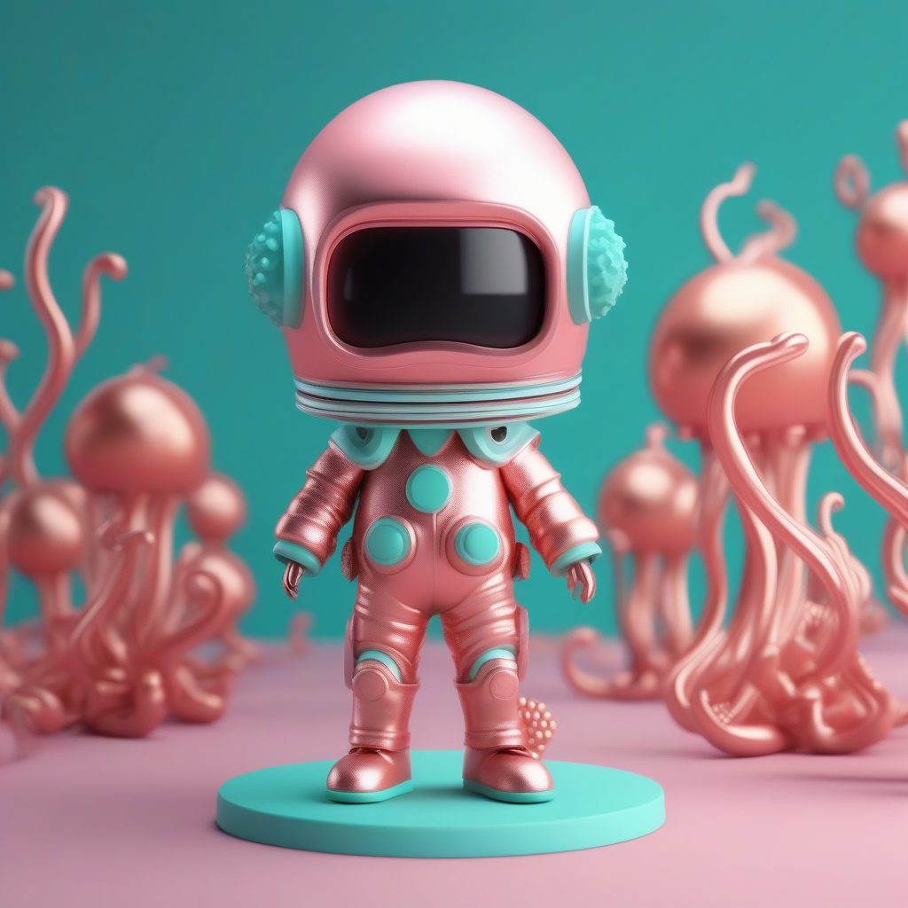 极简动漫Q版深海潜水员：Pop Mart盲盒全身站立图生成技巧分享