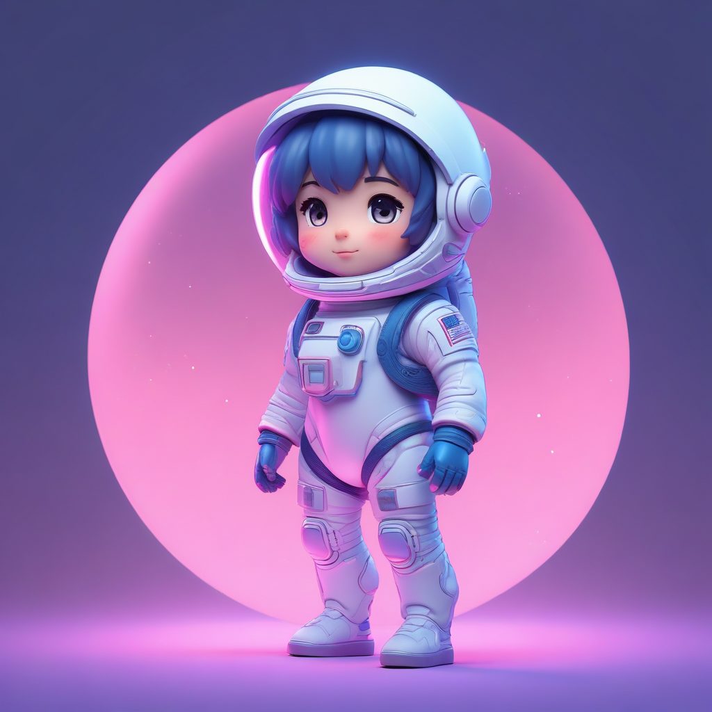 极简动漫Q版宇航员女孩全身像生成:8K高精度AI绘画提示词分享