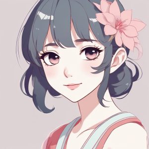 ✨极简动漫少女头像 | 日式清新风格单人照 | 完美适配社交媒体背景