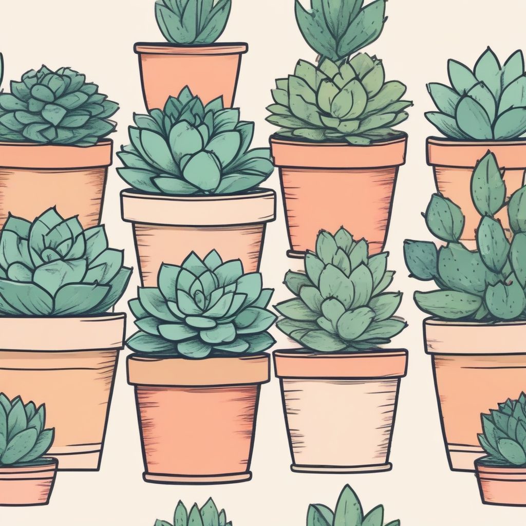 🌵 极简多肉手绘图：Ins风桌面小清新装饰画生成教程