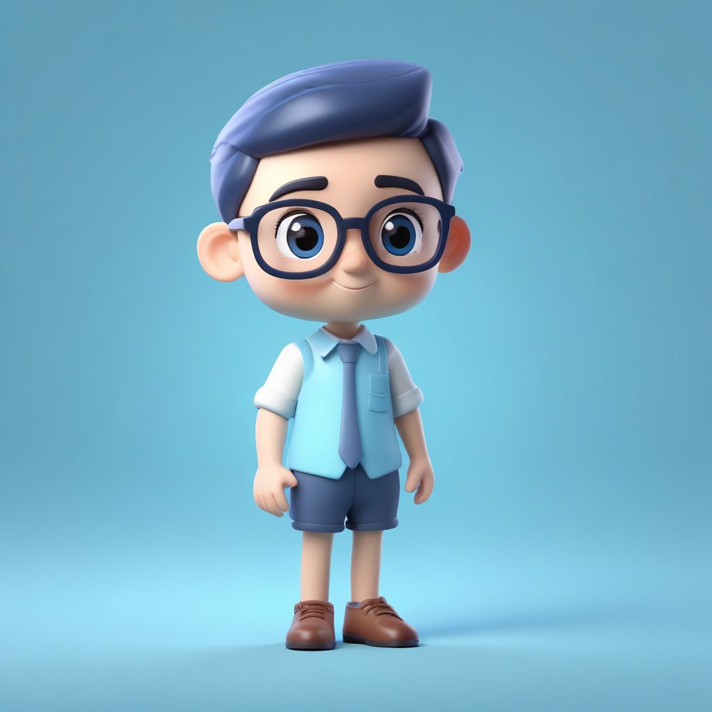 📐极简风数学老师Q版人偶！Octane渲染3D建模，细节控必收的超清壁纸