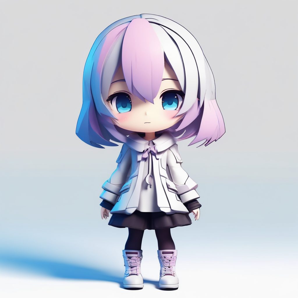 极简高定Q版时尚大片：专业级AI提示词塑造抽象剪影和动态美感