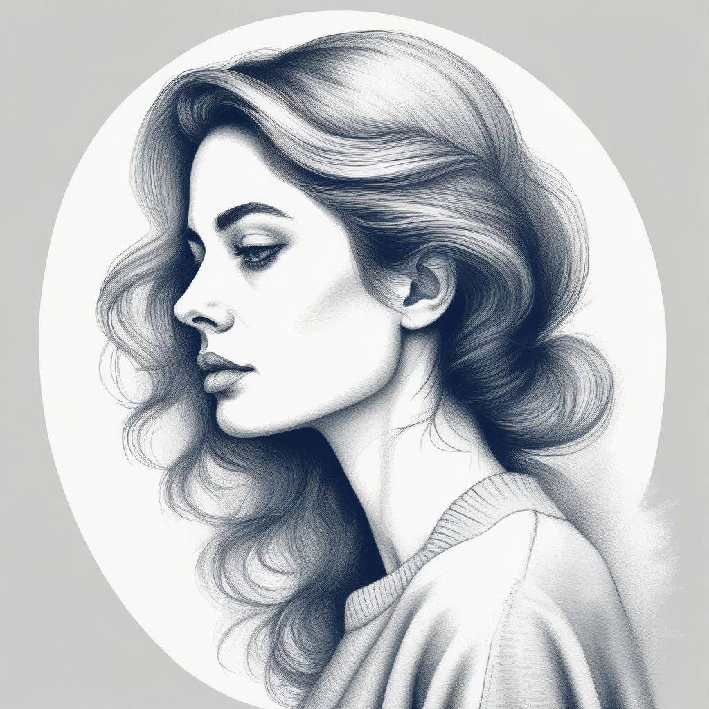 极简高级感:AI绘制静奢风粉蓝羊绒衫人物侧写