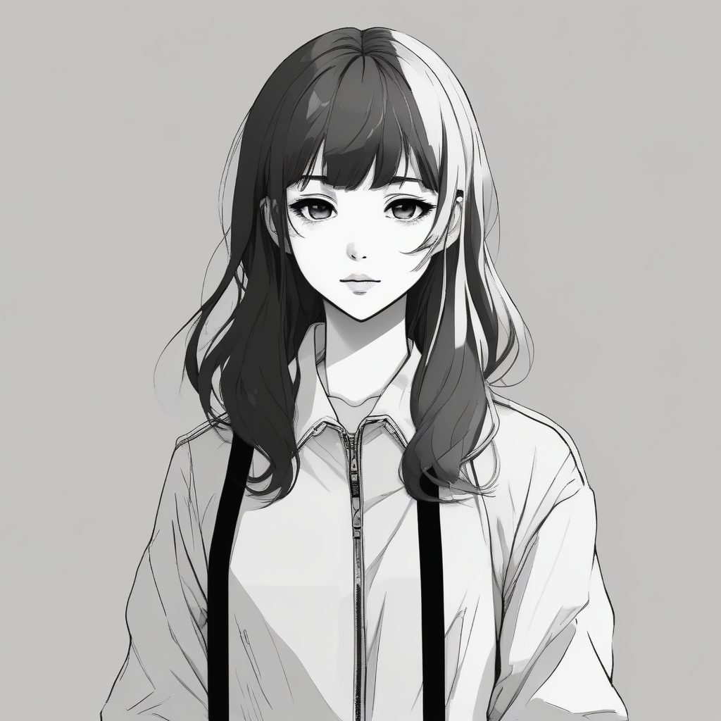 极简黑白灰Q版时尚全身像:纯色背景高效出图提示词指南