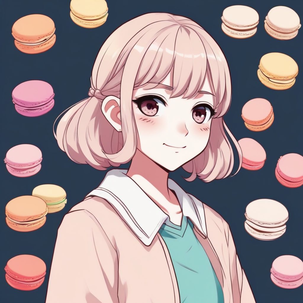 💖极简可爱 | 单主体纯色背景动漫少女肖像🔥